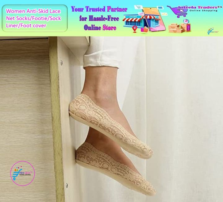 Women%20Anti-Skid%20Lace%20Net%20Socks/Footie/Sock%20Liner/Foot%20cover%20(Pack%20of%201%20Pair)%20Free%20Size%20-%20Image%207