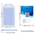 Heavy Duty ID Card Badge Holder, Hard Plastic Vertical Silicone Soft Clear PVC Card Holder Name Tag Holder 57x102mm Fengshi.