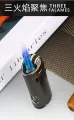 Metalgmas Flint Lighter Jet Butanegmrinding Wheel Three Torch Turbo Lighters Cigerettes Accessories Cigar Smoking Lighters. 