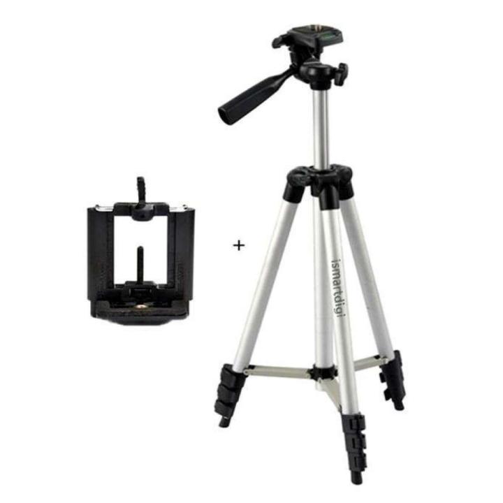 Mobile%20Dslr%20Tripod%20Camera%20Stand%20With%20Remote%20-%20Silver%20And%20Black%20-%20Tripod%20-%20Image%204