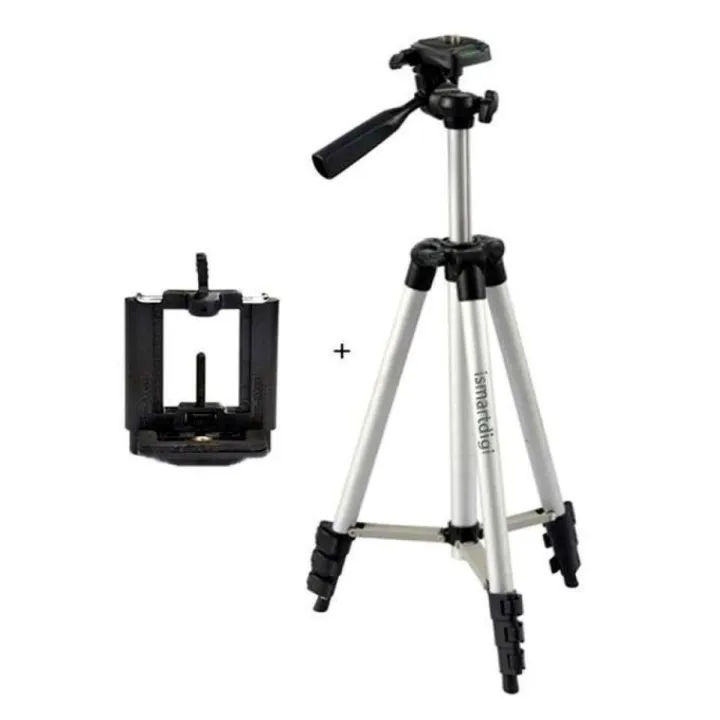 Mobile%20Dslr%20Tripod%20Camera%20Stand%20With%20Remote%20-%20Silver%20And%20Black%20-%20Tripod%20-%20Image%204