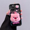 Phone Case For Oppo A16 A17 A53 A55 A18 A38 A76 A74 A12 A54s A1k A77 A95 A3s A5s A16s A31 A52 A16K A96 A17k A9 A16E A77s Casing Cute Pink 3D Plushie Doll Loopy Cartoon Korean Silicone Fashion Cover Soft Shockproof Couple. 