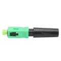 Practical product 10pcs Ftth Embedded Quick Connector SC/APC Green Plastic Fiber Optic Connector. 