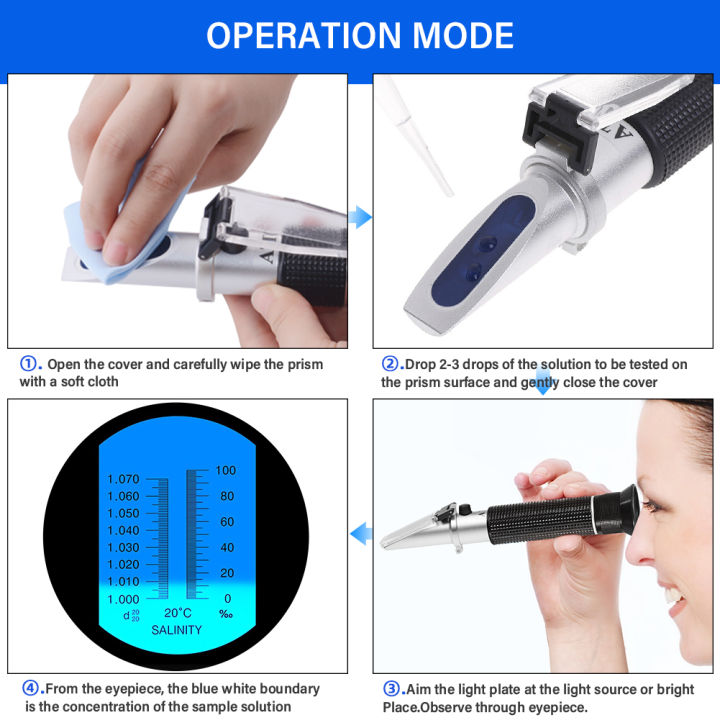 yieryi%20Handheld%200-100%E2%80%B0%20Seawater%20Salinity%20Meter%20Sodium%20Chloride%20Concentration%20Refractometer%20-%20Image%202