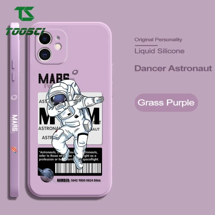 Toosci%20Liquid%20Silicone%20Dancing%20Astronaut%20Square%20Casing%20For%20iPhone%20X/iPhone%20XS%20Phone%20Case%20Soft%20Bumper%20Shockproof%20Cover%20-%20Image%204