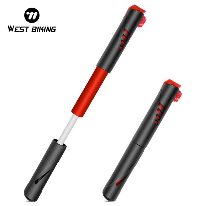 WEST BIKING 120 PSI Mini Bicycle Portable Pump Presta/Schrader Valve Universal Basketball Household Air Pump Cycling Accessories