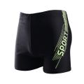 One size men's flame print swimming trunks summer racing swimming trunks stretch beach shorts breathable boxer shorts.