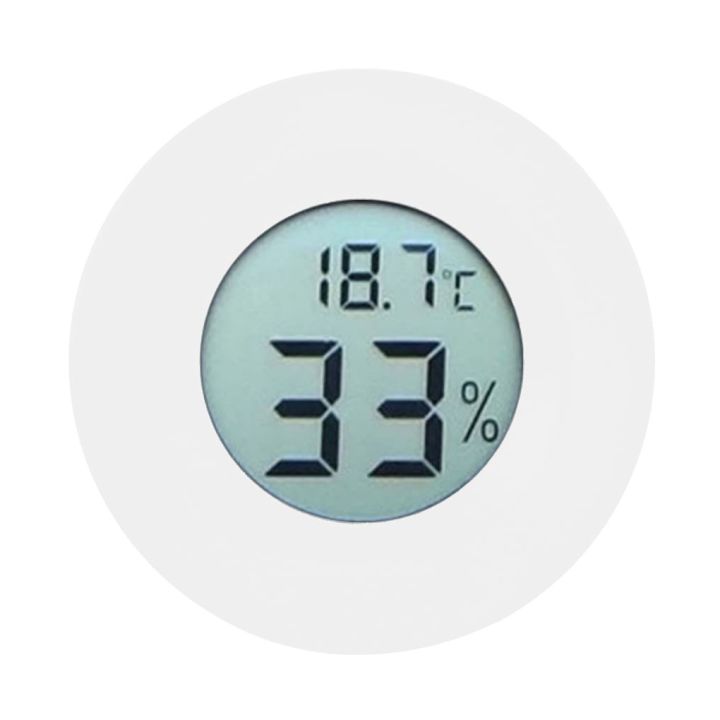 White - Round Digital Humidity and Thermometer