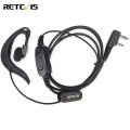 Retevis RT-5R 2 Way Radio Earpiece with Mic, G Shape Ear Hook Headset for Retevis RT22 H-777 UV-5R Arcshell AR-5  (1 Pack). 