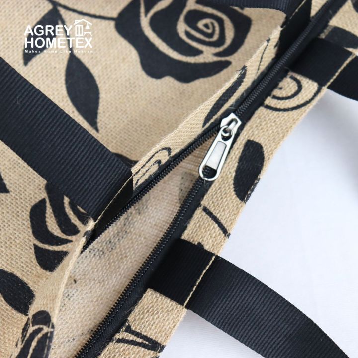 Jute%20Shopping/Tote%20Bag,%20Natural%20&%20Black,%20(14"x16"),%201%20Pcs%20-%20Image%208