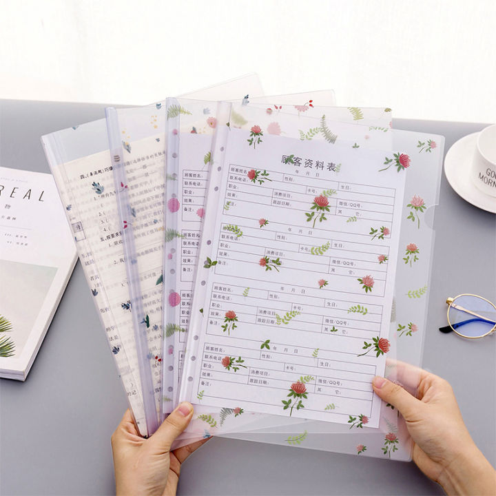 AlineYLingg PVC A4 Binder Pockets Clear Zipper Folders for Notebook Binder Files Reports Binder