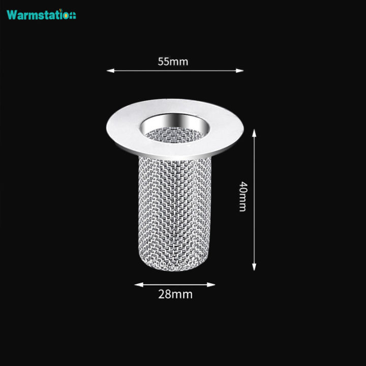 Multifunctional Stainless Steel Floor Drain Filter Mesh Basket Filter Bathroom Kitchen Sink Anti-clog Slag Strainer