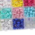 Smile Face Beads, Colorful Smile Beads Convex Design for Kids. 