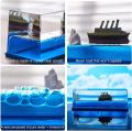 Cruise Ship Fluid Drift Bottle Desktop Birthday Gift Home/Office Ornament Blue Sea Boat Decoration  Accessories. 