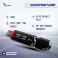 ADATA UV150 Black 64GB USB 3.2 Gen1 Pen Drive with Backward Compatible with USB 2.0 Support Windows, MacOS and Linux. 