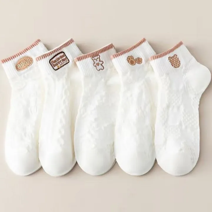 White%20China%20Short%20Socks%20Ankle%20Socks%20For%20Girls/Women%201Pair%20-%20Image%202
