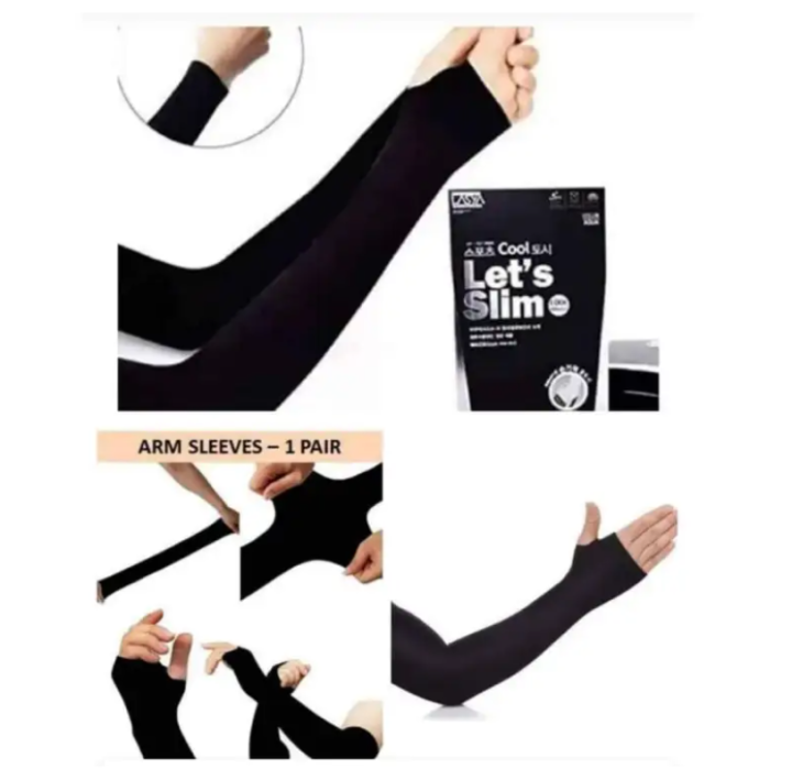 1%20Pair%20Arm%20hand%20Sleeve%20cycle%20Sleeves%20Uv%20Protection%20for%20Men%20Women%20Black%20-%20Image%204