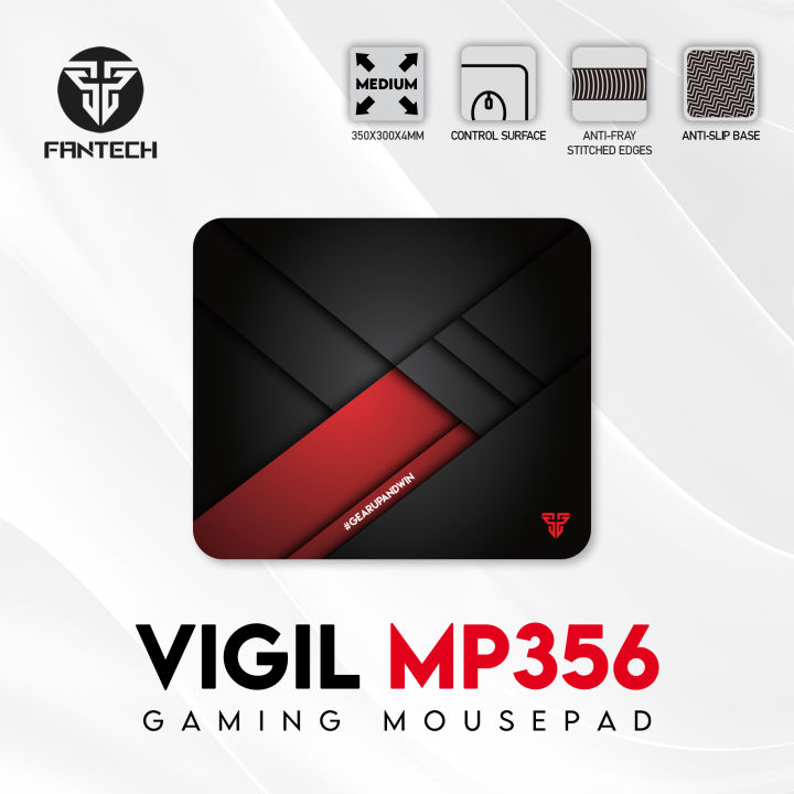 FANTECH VIGIL MP356 Gaming Mousepad Anti Slip Base With Speed Surface And Anti Fray Stitched Edges For Gaming Gamers Office Home Mouse Pad