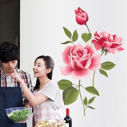 Romantic%20%203D%20Rose%20Flower%20Blossom%20Wall%20Stickers%20Furnishings%20%20Living%20Room%20TV%20Decoration%20Wall%20Sticker%20Home%20Decor%20Decal%20Art%20-%20Image%206