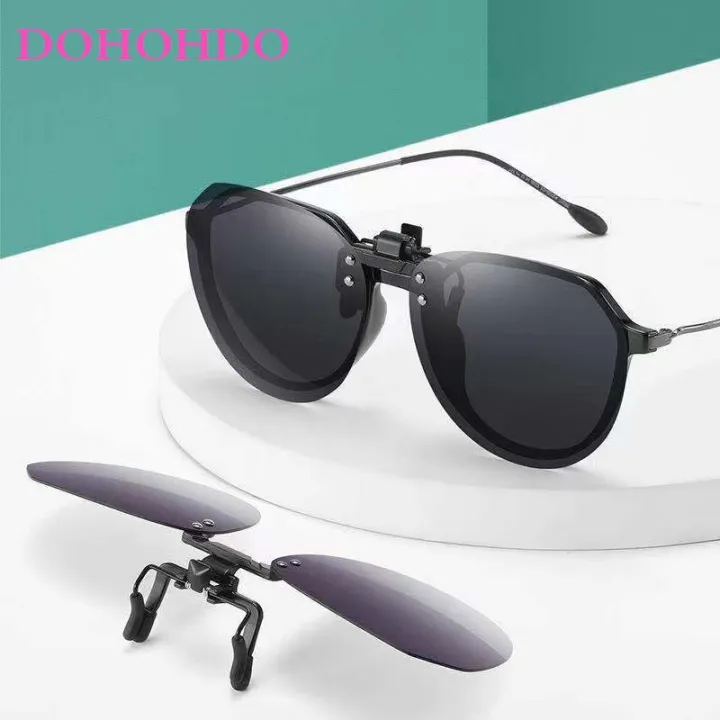 DOHOHDO%20New%20Men%20Women%20Clip%20On%20Sunglasses%20Polarizing%20UV400%20Protention%20Vintage%20Clip%20Polarized%20Glasses%20Night%20Vision%20Driving%20Goggles%20-%20Image%202