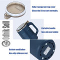 Electric Coffee Grinder and Food Processor Machine - Multifunctional 300W Smart Electric Grinder for Coffee, Fruits, Condiments and All Kinds of Grains - Household Small Powder Grinding Machine - Best Coffee Beans (Blue).
