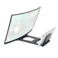 12/14 Inch 3D Cell Phone Screen Projector HD Expander Enlarge Curved Screen Magnifier Amplifier for Mobile Phone Video.
