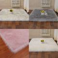 DECORATIVE HOUSE Long Hair Plush Carpet Square Fluffy Sofa Cushion Rugs Decorative Carpets Imitation Wool Pad Bedroom. 