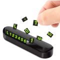 Car Temporary Parking Phone Number Card Plate Telephone Number Car Park Stop Automobile Accessories Car-styling 13x2.5cmBlack. 