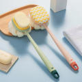 Long Handle back scrubber for shower Lightweight Single Piece Non-slip shower brush Soft Hair Doubleside bath brush long handle for shower for Home Bathroom Body Care Adults Skin Exfoliation Personal Hygiene.