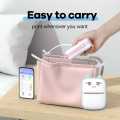 Portable Mini Thermal Printer 58mm Bluetooth Printer for printing Photo Label DIY Handcraft List Memo Notes Journal Receipt Instant Printer, Nadra-C9-Pink-Mini-3-Roll. 