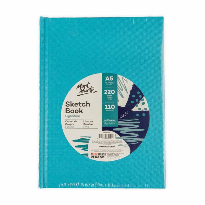 Mont Marte Sketch Book A5 Hard Cover 220pg 110g