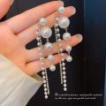 Big Pearl Dangle Earrings For Women.