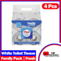 Fresh Toilet Tissue White 4 Pcs family value pack. 