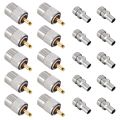 10 Pack UHF/PL-259 Solder Connector Plug with Reducer for RG8X, RG8, RG59, LMR-400, RG-213 Coaxial Coax Cable. 