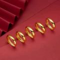 Grab the Vietnamese sand gold classic light version ring. Couple style open adjustable ring with plain ring as a gift for boyfriend and girlfriend..