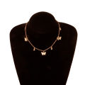 European and American cross-border jewelry Personalized fashion butterfly pendant star necklace Women's versatile five-pointed star handmade necklace. 