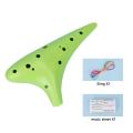 12-hole Resin Ocarina Flute Treble C Tune Introductory Musical Instrument With Music Manual For Beginners. 