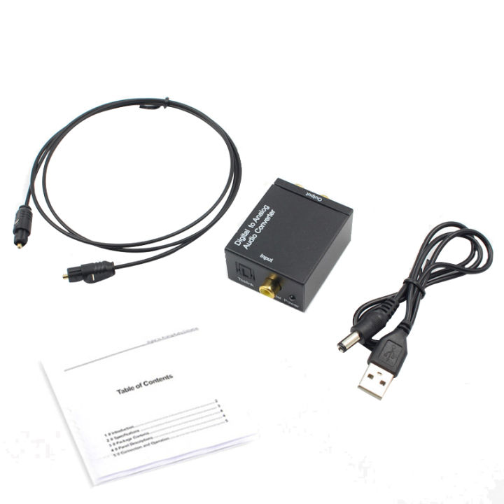 Digital Optical/Coaxial To Analog Audio Converter - Toslink SPDIF To RCA For TV