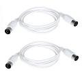 2Pcs MIDI Extension Cable 5 Pin Male to 5 Pin Male Electric , 1.5M. 
