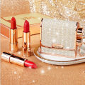 Tiktok LINNSZ Linzhuang Lace Soft Fog Set Three Pieces Leather Bag Lipstick Case. 