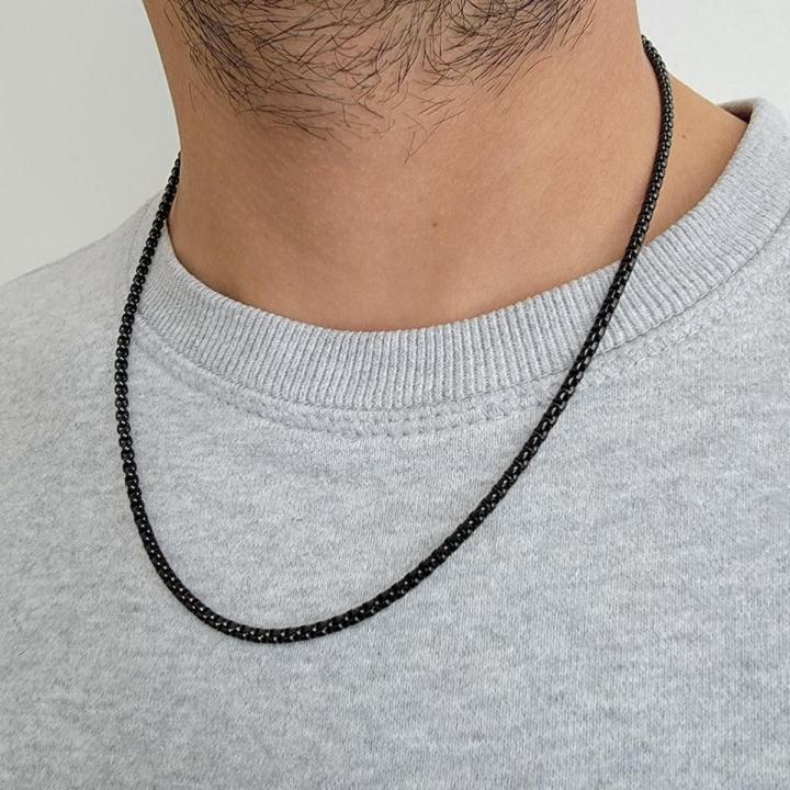 Men's Necklace Stainless Steel Cuban Link Chain Chain