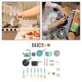 32 Pieces Kids Pretend Kitchen Cookware Appliance Pretend Play Toy Canned Toy Kitchen Accessories Playset for Toddler Birthday Gift Children. 
