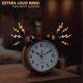 METAL BELL Alarm Clock Twin Bell Alarm Clock With  Dial Backlight Desk Clock Loud Alarm Clock. 