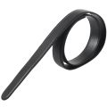 Luxury Men's Leather Automatic Ribbon Waist Strap Belt Without Buckle Black.