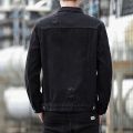Black Colour Exclusive design premium quality Denim Winter Jacket For Men. 