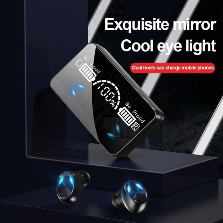 X3 Wireless Bluetooth Earbuds TWS Mirror Surface Touch Control Digital Display Headphones