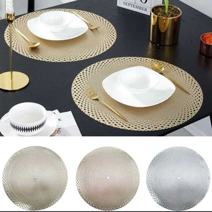 6%20pec%20Golden%20and%20Silver%20Dining%20Table%20Placemat,%20Washable%20Table%20Mats%20-%20Image%202