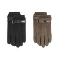 New Winter Warm Gloves Men's Outdoor Riding Suede Gloves Fleece-Lined Thickened Cold Protection Touch Screen Gloves. 