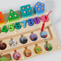 Quantity, teaching aids, number matching shapes, five sets of columns, color classification, maze, children's early education toys.