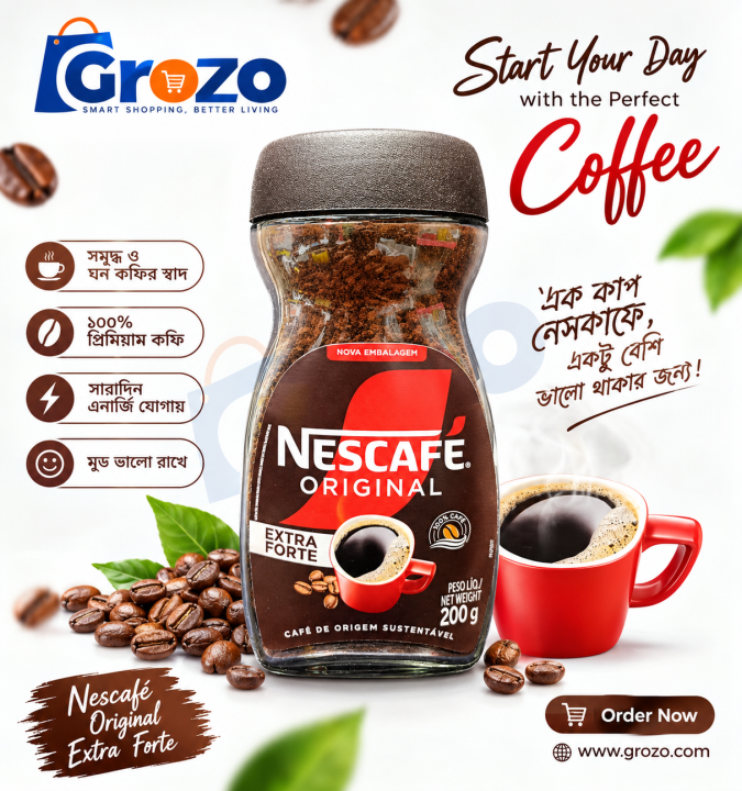 NESCAFÉ Original Instant Coffee 200g | Rich Coffee Taste | Instant Coffee